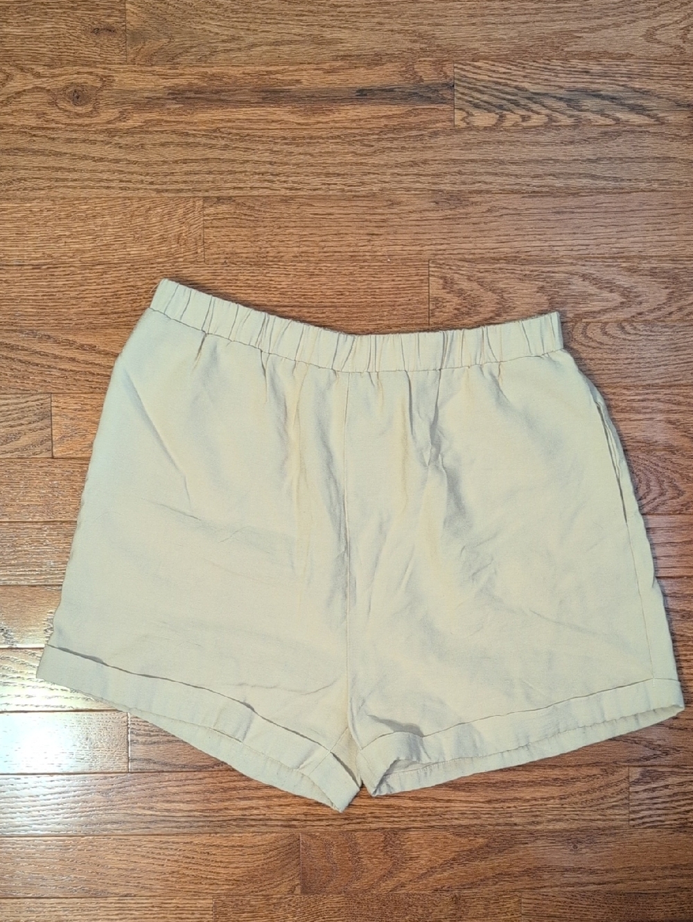 Tuckernuck Light Beige High Waist Elastic Shorts